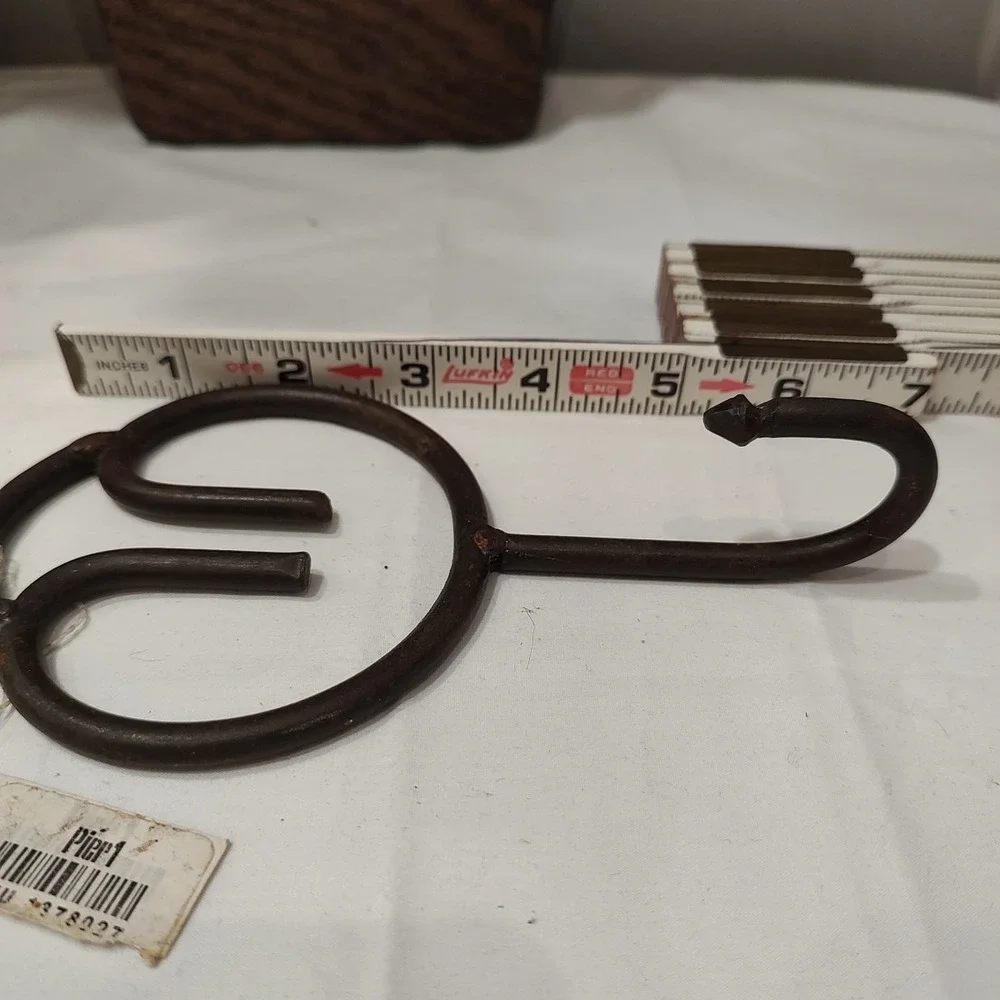 Pier One Wrought Iron Wall Mount‎ HOOK Keys Plants Indoor Outdoor